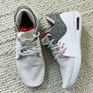 AIR JORDAN First Class Athletic Basketball Shoes Cement Grey White Mens 10 EUC